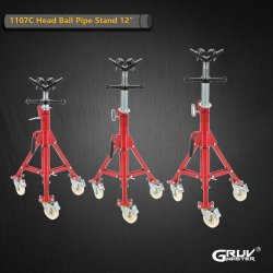 Tek Bilyalı Başlı Boru Desteği Tekerlekli 12 inç 1107CB