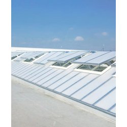mcr PROLIGHT ENTEGRE DUMAN HAVALANDIRMA PANELLERİNE SAHİP SÜREKLİ ÇATI PENCERELERİ