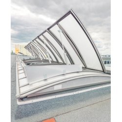 mcr PROLIGHT ENTEGRE DUMAN HAVALANDIRMA PANELLERİNE SAHİP SÜREKLİ ÇATI PENCERELERİ
