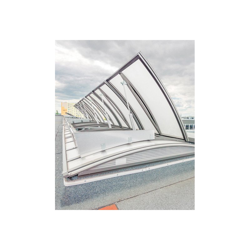 mcr PROLIGHT ENTEGRE DUMAN HAVALANDIRMA PANELLERİNE SAHİP SÜREKLİ ÇATI PENCERELERİ