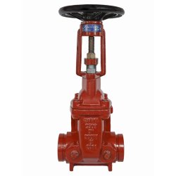 OS&Y Gate Valve 135Q, Groove x Groove, 300psi