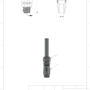 Male Connector Ferrule Fitting-1/2"x1/4NPT